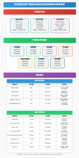 依托园区实施产教融合的模式及其影响因素与典型案例