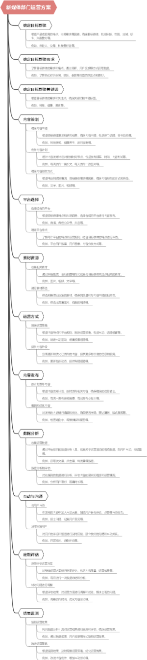 新媒体部门运营方案
