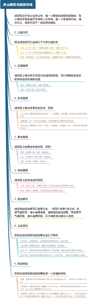 舟山嵊泗岛旅游攻略