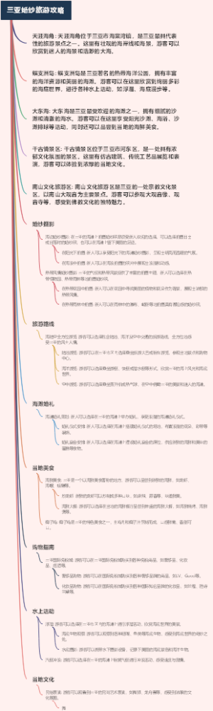 三亚婚纱旅游攻略