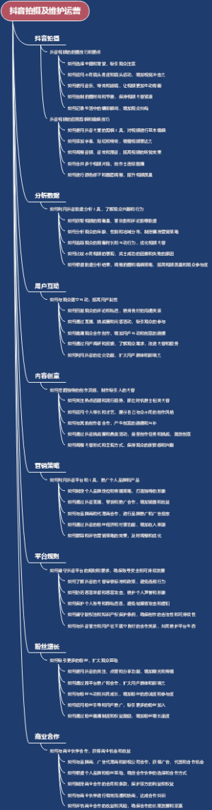 抖音拍摄及维护运营