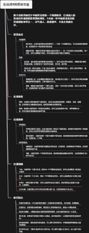 北戴河9月旅游攻略