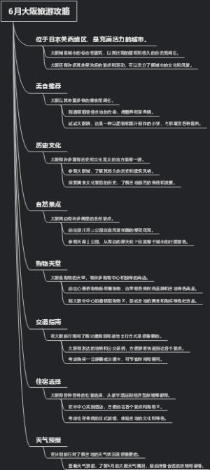 6月大阪旅游攻略