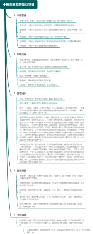 小孩美国旅游签证攻略