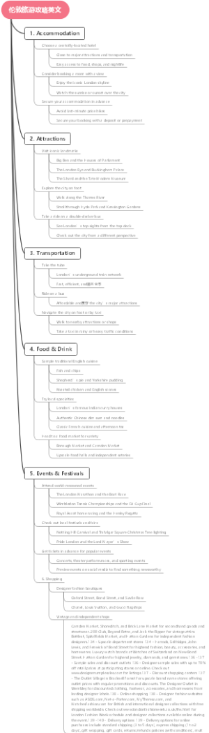 伦敦旅游攻略英文