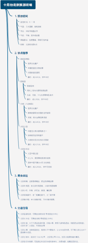 十月份北京旅游攻略