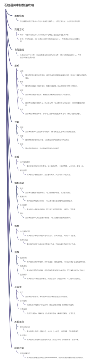 石柱县黄水镇旅游攻略