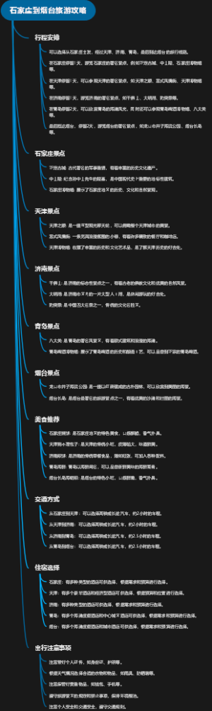 石家庄到烟台旅游攻略