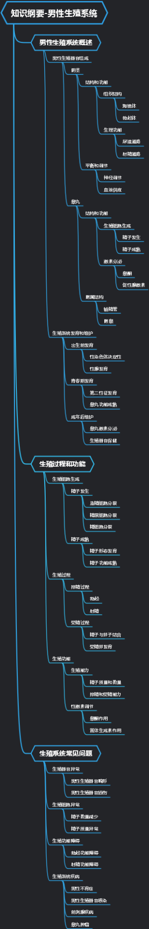 知识纲要-男性生殖系统
