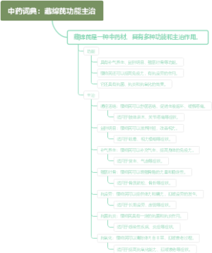 中药词典：藏绵芪功能主治