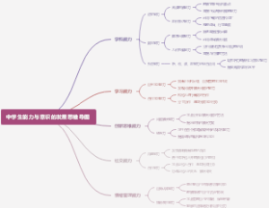 中学生能力与意识的发展思维导图