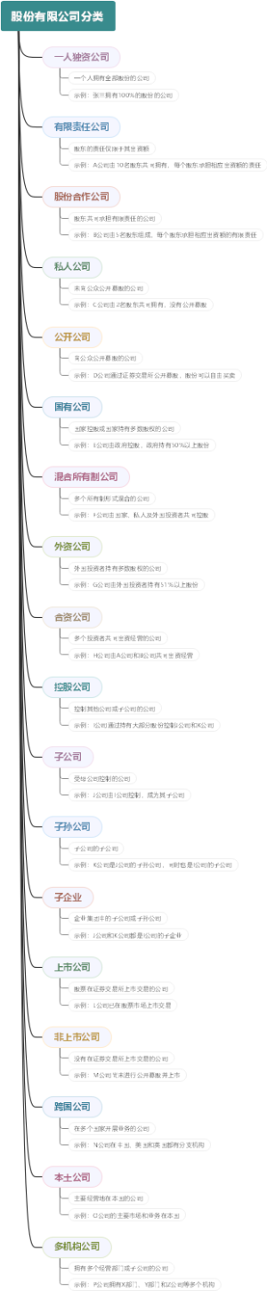股份有限公司分类