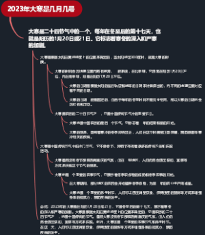 2023年大寒是几月几号