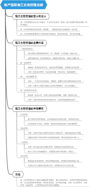 地产项目施工总包管理总结