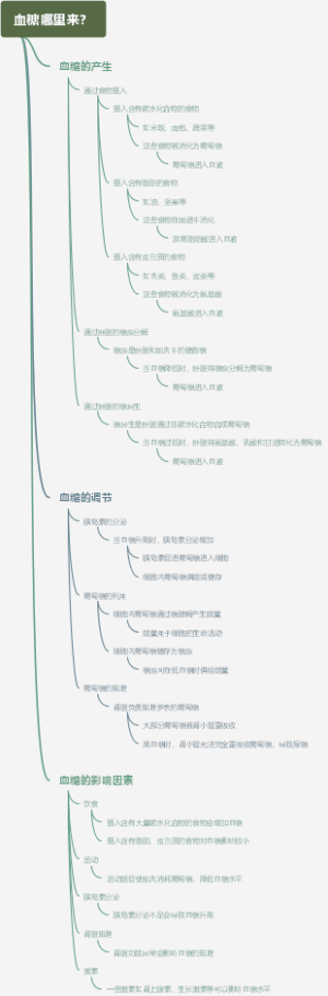 血糖哪里来？