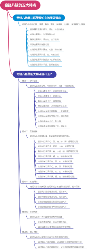 奇经八脉的五大特点