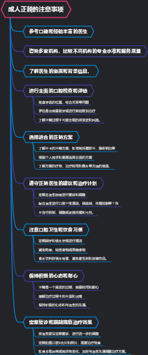 成人正畸的注意事项