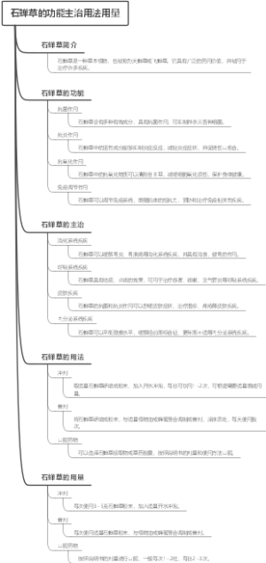 石蝉草的功能主治用法用量