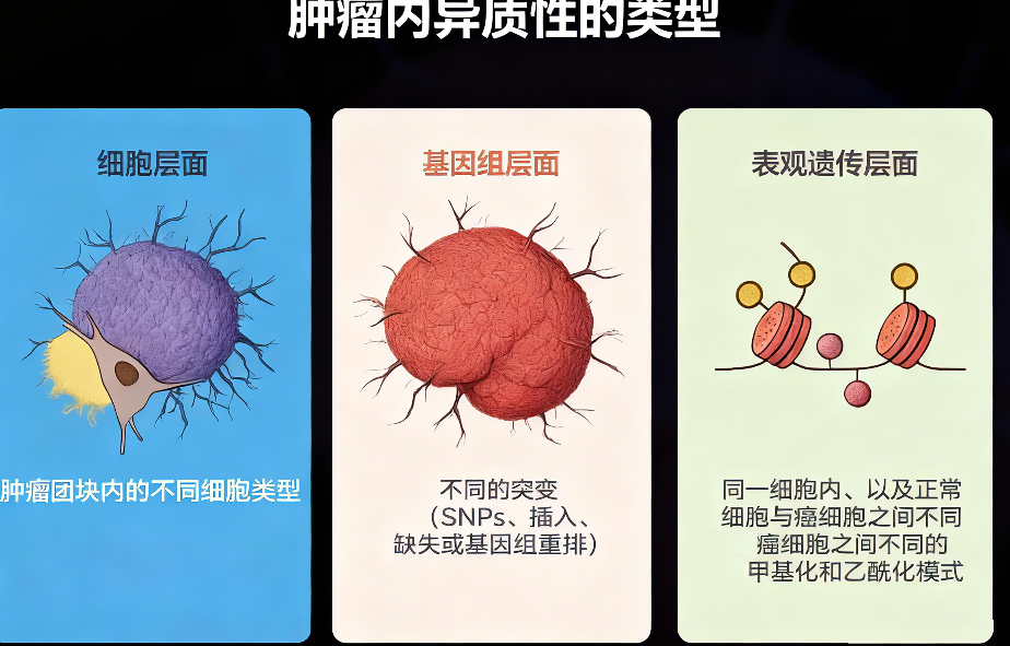 肿瘤内异质性分类示意图