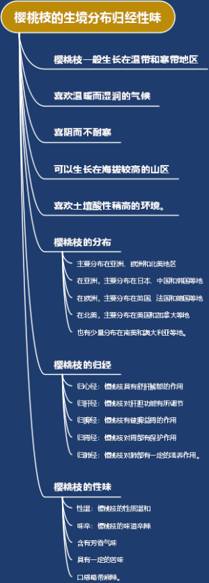 樱桃枝的生境分布归经性味