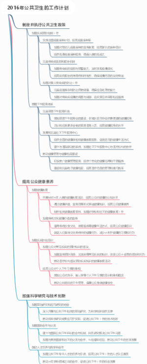 2016年公共卫生的工作计划