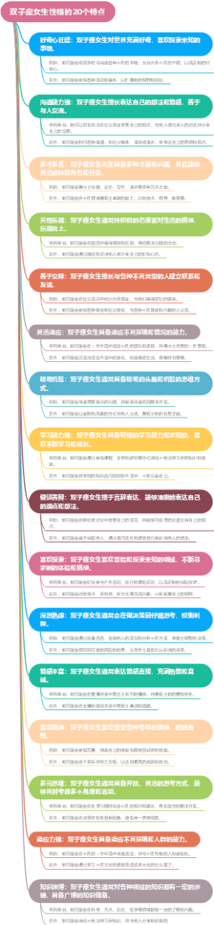 双子座女生性格的20个特点