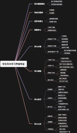 学生高效学习思维导图