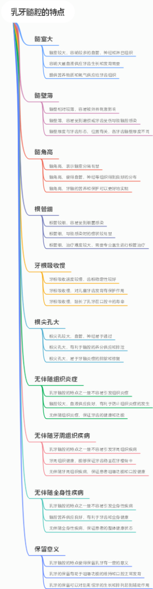 乳牙髓腔的特点