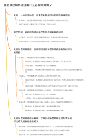 乳癌淋巴转移途径有什么看完本篇就了
