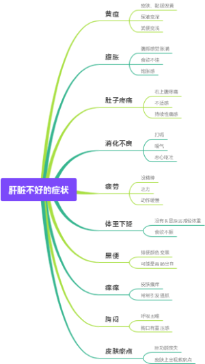 肝脏不好的症状