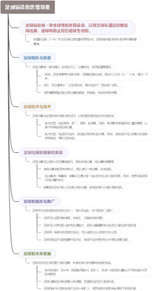 足球运动的思维导图