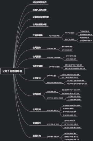 公司介绍思维导图