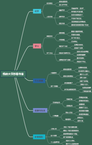 我的大学思维导图