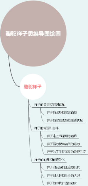 骆驼祥子思维导图绘画