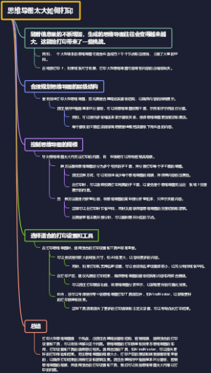 思维导图太大如何打印