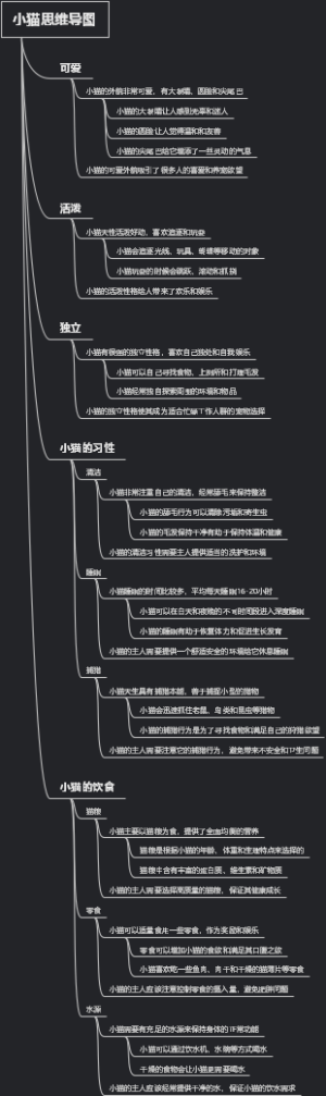小猫思维导图