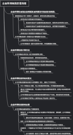 企业所得税的思维导图