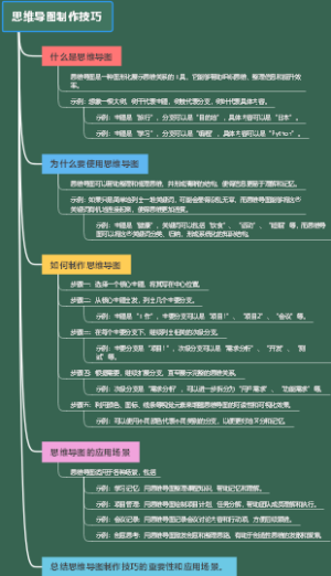 思维导图制作技巧