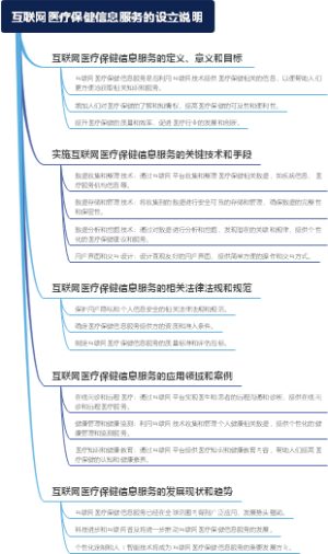 互联网医疗保健信息服务的设立说明