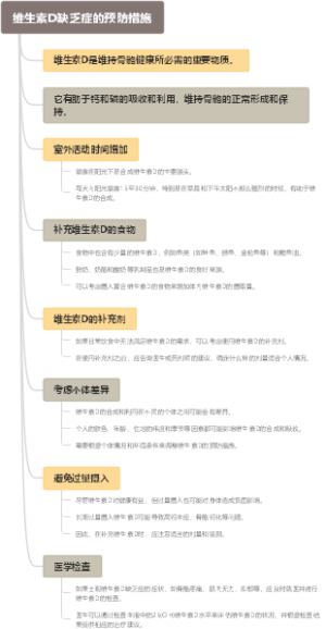 维生素D缺乏症的预防措施