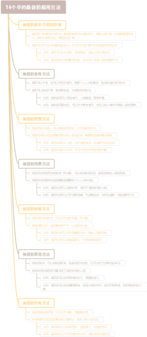 16个中药桑葚的服用方法