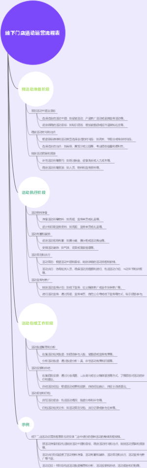 线下门店活动运营流程表