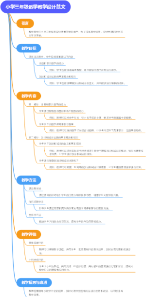 小学三年级数学教学设计范文