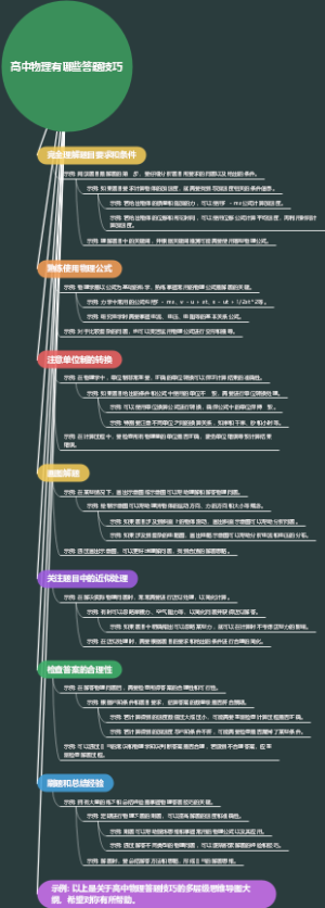 高中物理有哪些答题技巧