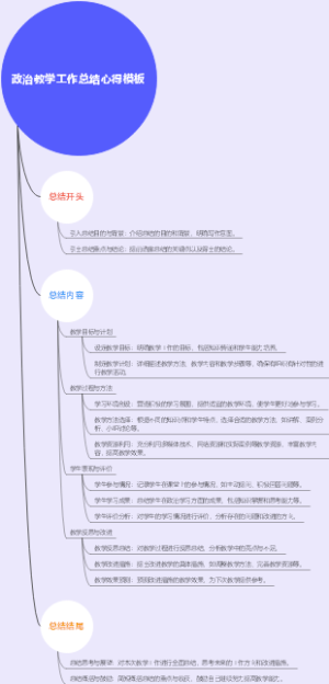 政治教学工作总结心得模板