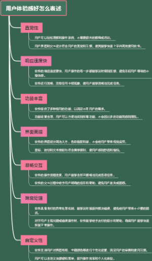 用户体验感好怎么表述
