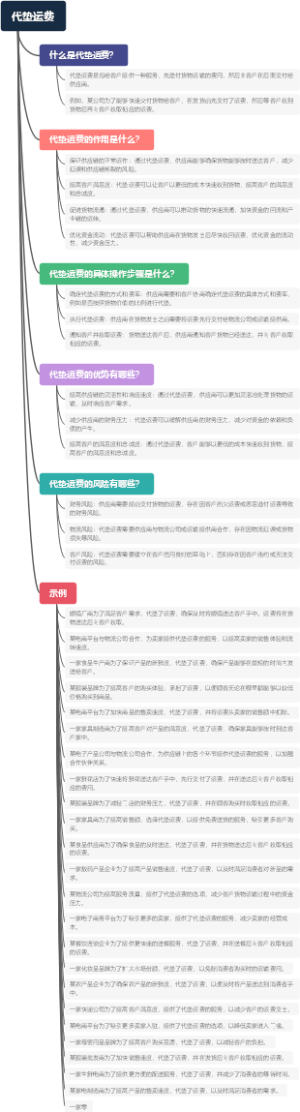 代垫运费