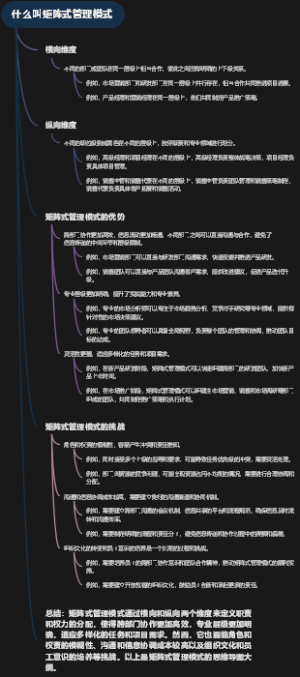 什么叫矩阵式管理模式