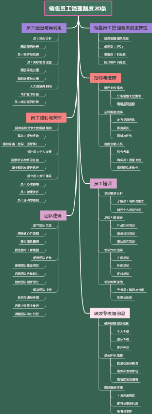 销售员工管理制度20条