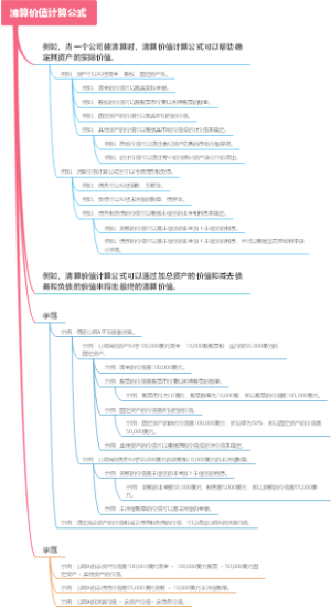 清算价值计算公式